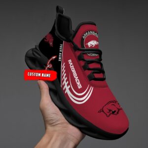 NCAA Arkansas Razorbacks Max Soul Sneaker Custom Name 05 M12