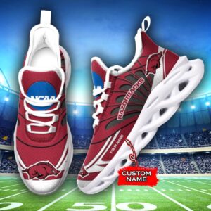 NCAA Arkansas Razorbacks Max Soul Sneaker Custom Name 62HTN1942