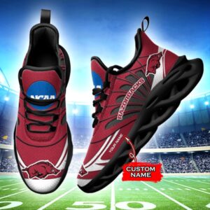 NCAA Arkansas Razorbacks Max Soul Sneaker Custom Name 62HTN1942