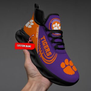NCAA Clemson Tigers Max Soul Sneaker Custom Name 05 M12