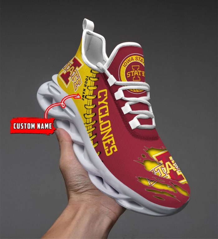 NCAA Custom name 11 Iowa State Cyclones Personalized Max Soul Shoes