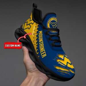 NCAA Custom name 14 West Virginia Mountaineers Personalized Max Soul Shoes