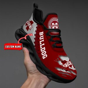 NCAA Custom name 16 Mississippi State Bulldogs Personalized Max Soul Shoes