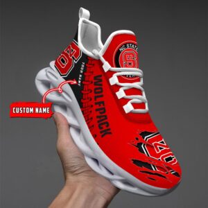 NCAA Custom name 18 NC State Wolfpack Personalized Max Soul Shoes