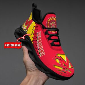NCAA Custom name 56 Maryland Terrapins Personalized Max Soul Shoes