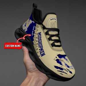 NCAA Custom name 59 Navy Midshipmen Personalized Max Soul Shoes