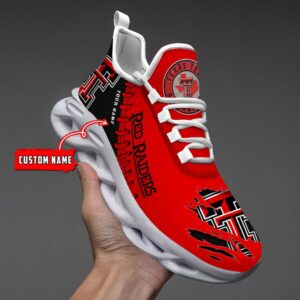 NCAA Custom name 69 Texas Tech Red Raiders Personalized Max Soul Shoes