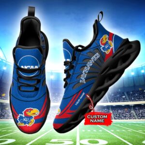 NCAA Kansas Jayhawks Max Soul Sneaker Custom Name 62HTN1951