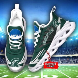 NCAA Michigan State Spartans Max Soul Sneaker Custom Name 62RTT1594