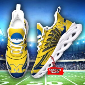 NCAA Michigan Wolverines Max Soul Sneaker Custom Name 62HTN1957