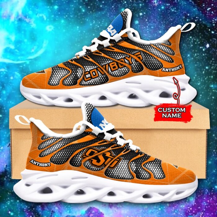 NCAA Oklahoma State Cowboys Max Soul Sneaker Custom Name 48 M1