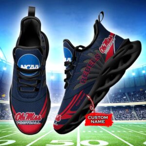 NCAA Ole Miss Rebels Max Soul Sneaker Custom Name 62RTT1602