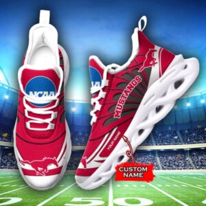 NCAA SMU Mustangs Max Soul Sneaker Custom Name 62RTT1605