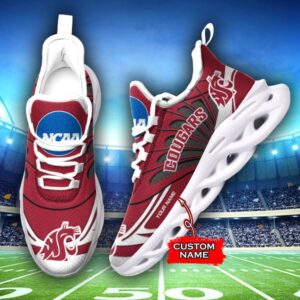 NCAA Washington State Cougars Max Soul Sneaker Custom Name 62RTT1640