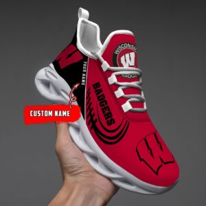 NCAA Wisconsin Badgers Max Soul Sneaker Custom Name 05 M12