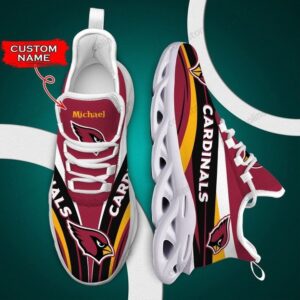 NFL Arizona Cardinals Custom Name Red Black Max Soul Shoes