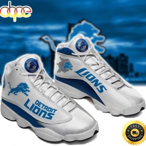NFL Detroit Lions Air Jordan 13 Shoes V2