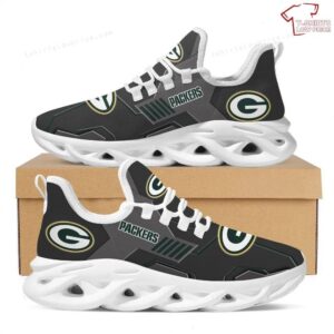 NFL Green Bay Packers Black Green New Design Max Soul Shoes Running Sneakers