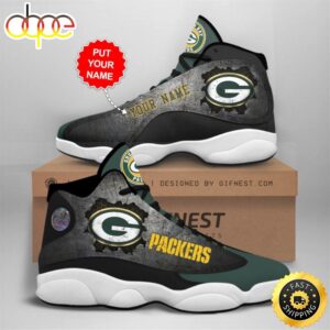 NFL Green Bay Packers Custom Name Air Jordan 13 Shoes V1