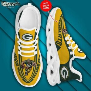 NFL Green Bay Packers Custom Name Golden Special Max Soul Shoes