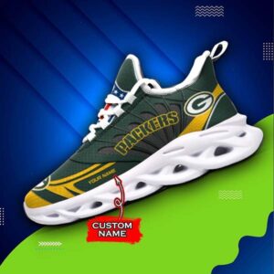 NFL Green Bay Packers Max Soul Sneaker Custom Name 62M12