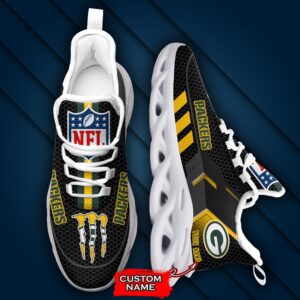 NFL Green Bay Packers Max Soul Sneaker Monster Custom Name 43M12