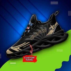 NFL New Orleans Saints Max Soul Sneaker Custom Name 62M12
