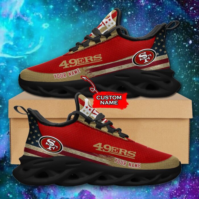 NFL San Francisco 49ers Max Soul Sneaker Monster Custom Name 42M12