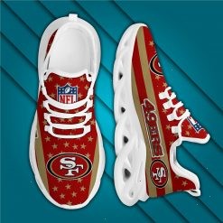 NFL San Francisco 49ers Red Golden Stars Max Soul Shoes