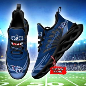 NFL Tennessee Titans Max Soul Sneaker Custom Name 62M12
