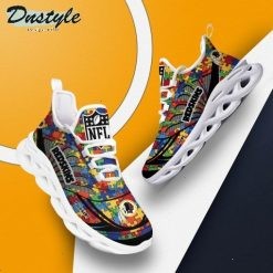 NFL Washington Redskins Custom Name Puzzle Max Soul Shoes