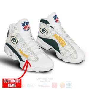 Nfl Green Bay Packers Custom Name Air Jordan 13 Shoes