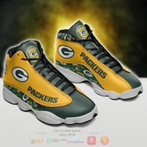 Nfl Green Bay Packers Football Team Air Jordan 13 Shoes