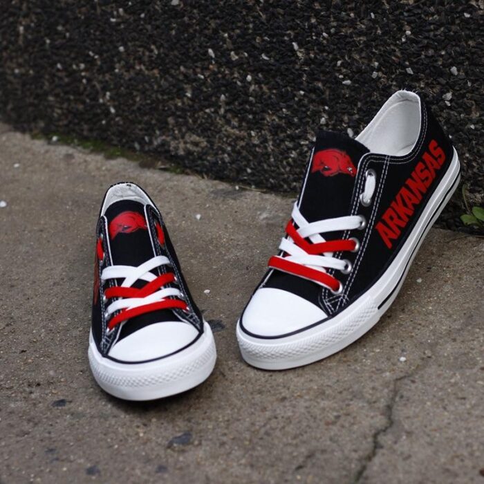 Novelty Design Arkansas Razorbacks Shoes Low Top Canvas Shoes