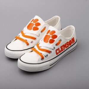 Novelty Design Clemson Tigers Shoes Low Top Canvas Shoes