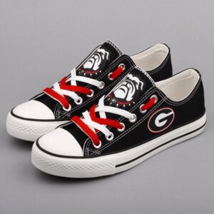 Novelty Design Georgia Bulldogs Shoes Low Top Canvas Shoes