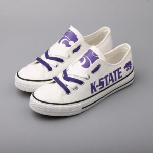 Novelty Design Kansas State Shoes Low Top Canvas Shoes