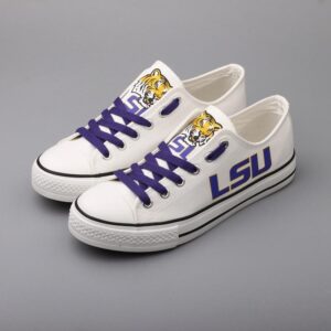 Novelty Design LSU Tigers Shoes Low Top Canvas Shoes