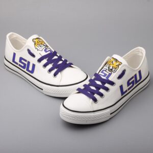 Novelty Design LSU Tigers Shoes Low Top Canvas Shoes