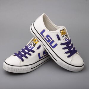 Novelty Design LSU Tigers Shoes Low Top Canvas Shoes