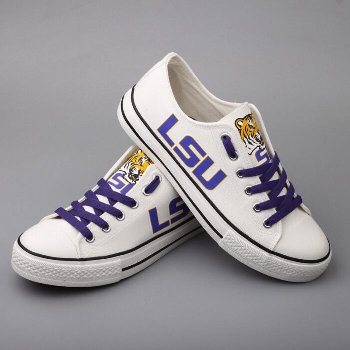 Novelty Design LSU Tigers Shoes Low Top Canvas Shoes