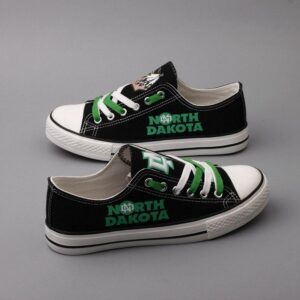Novelty Design North Dakota Fighting Sioux Shoes Low Top Canvas Shoes