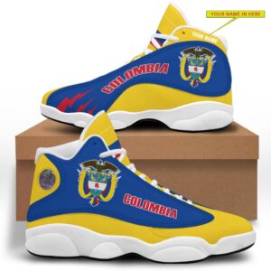 Personalized Coat Of Arms Of Colombia Custom Air Jordan 13 Shoes
