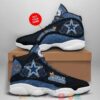 Personalized Dallas Cowboys Nfl Queen Bling Bling Football Team 10 Air Jordan 13 Sneaker Shoes