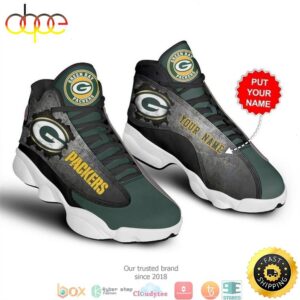 Personalized Green Bay Packers NFL Football Air Jordan 13 Sneaker Shoes