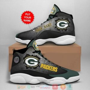 Personalized Green Bay Packers Nfl Big Logo Football Team Air Jordan 13 Sneaker Shoes