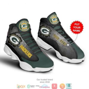 Personalized Green Bay Packers Nfl Football Air Jordan 13 Sneaker Shoes