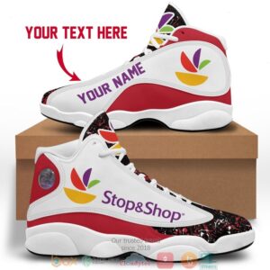 Personalized Stop And Shop Color Plash Air Jordan 13 Sneaker Shoes