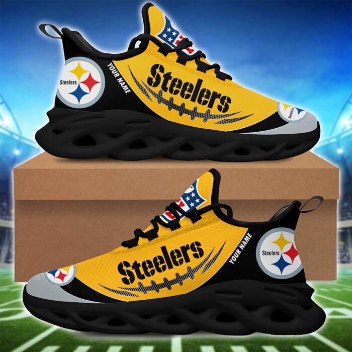 Pittsburgh Steelers Personalized NFL Max Soul Shoes Fan Gift
