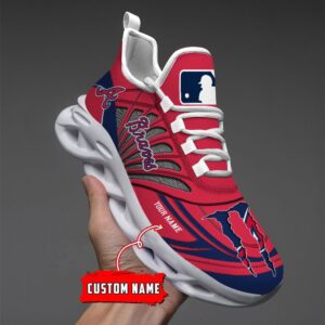USA MLB Atlanta Braves Max Soul Sneaker Custom Name 88K2023
